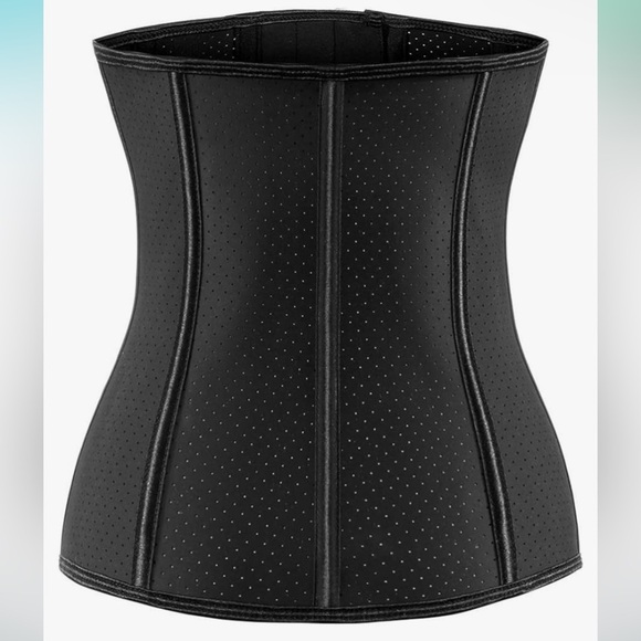 Black Steel Boned Waist Trainer - Picture 3 of 8
